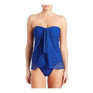 Ralph Lauren Crochet Flyaway Strapless Swimsuit 8
